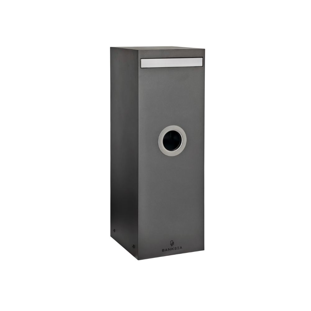 [320067] BANKSIA PILLAR LETTERBOX CHARCOAL
