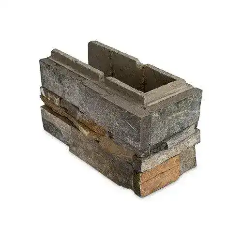 [321207] BLOCSMART GRAMPIANS LIMESTONE END BLOCK - LEFT CORNER 363X165X202